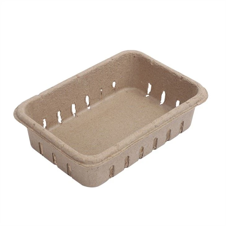 Green Molded Fiber Berry Basket